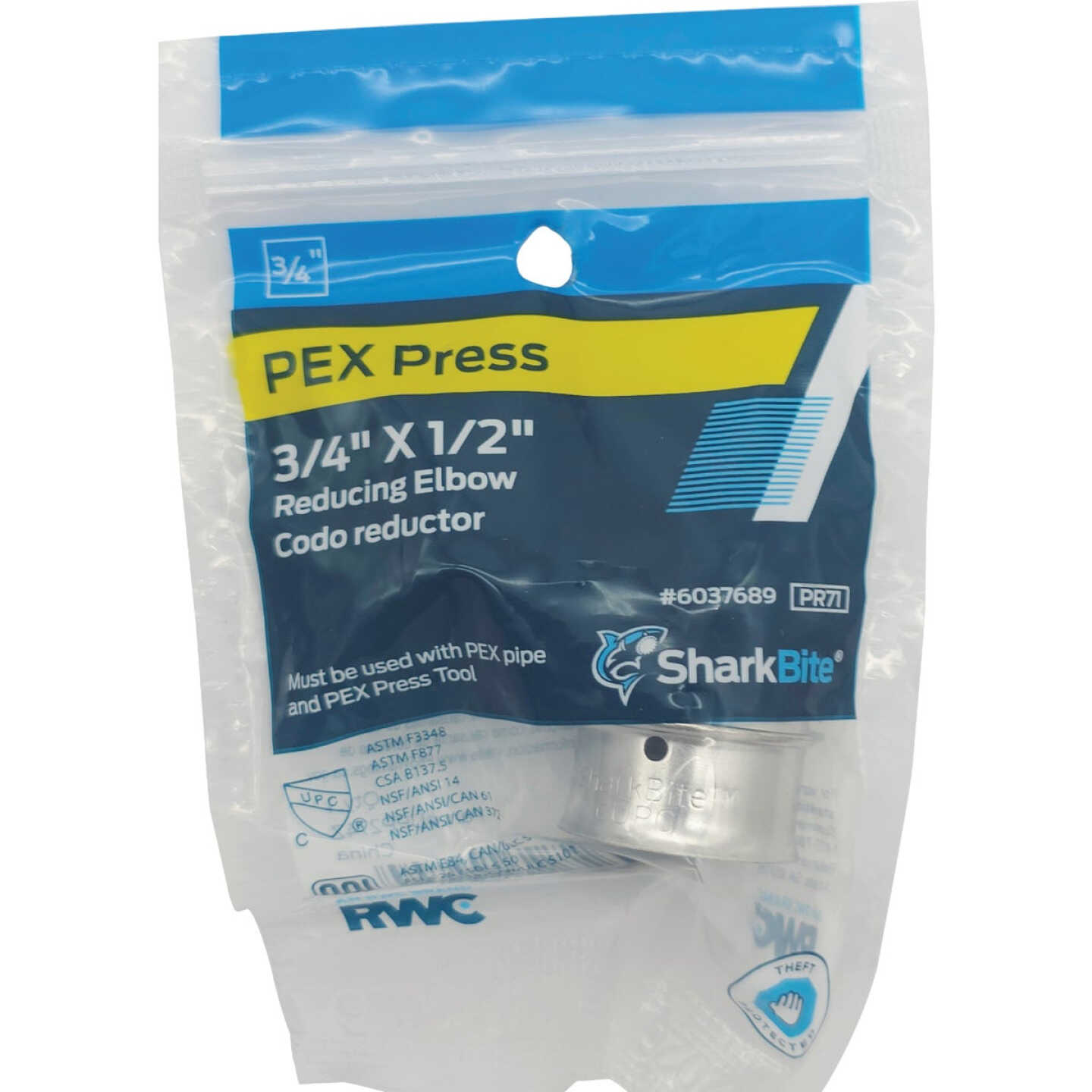 SharkBite 3/4 In. x 1/2 In. PEX Press Poly Elbow Image 2