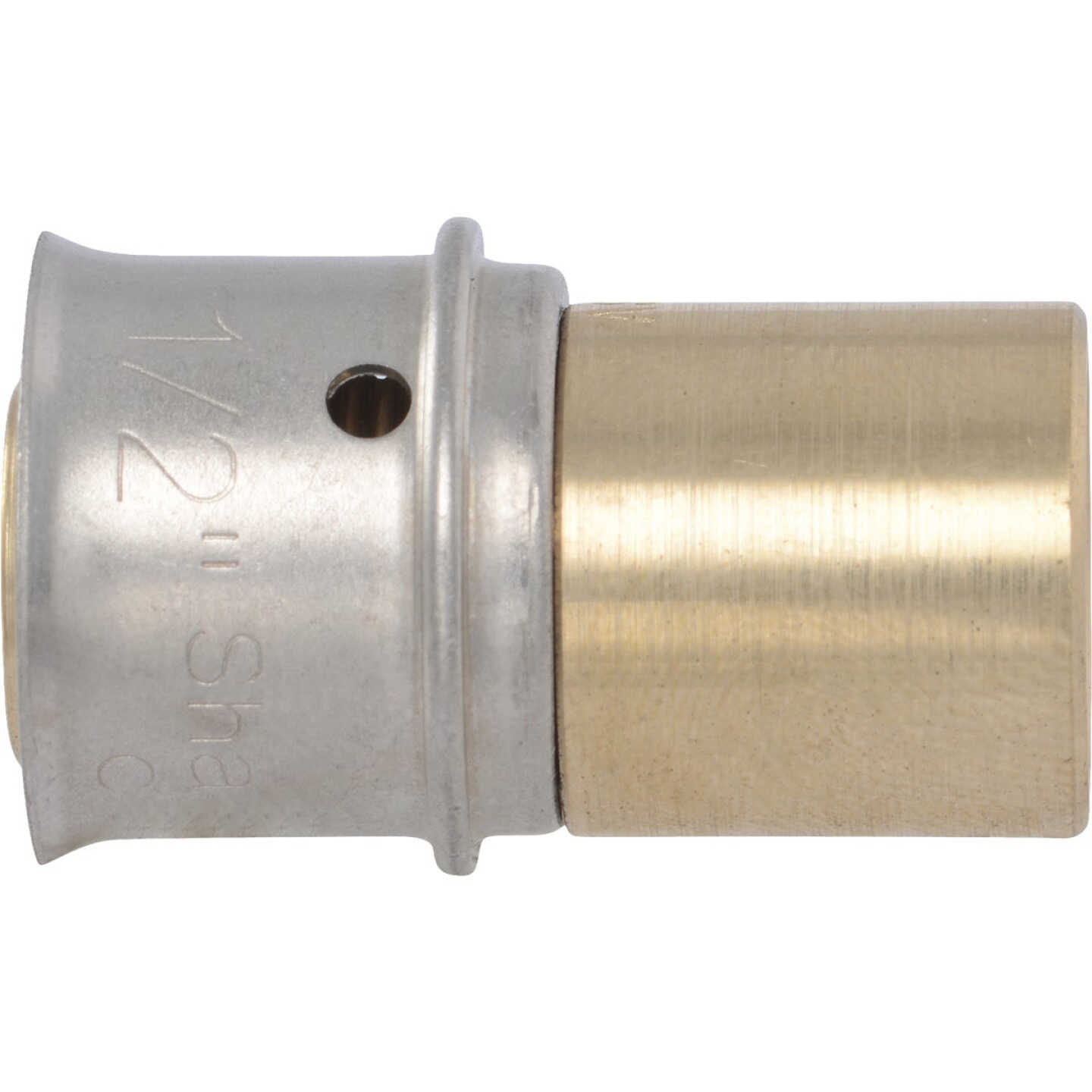 SharkBite 1/2 In. x 1/2 In. Male PEX Press Brass Sweat Adapter Image 3