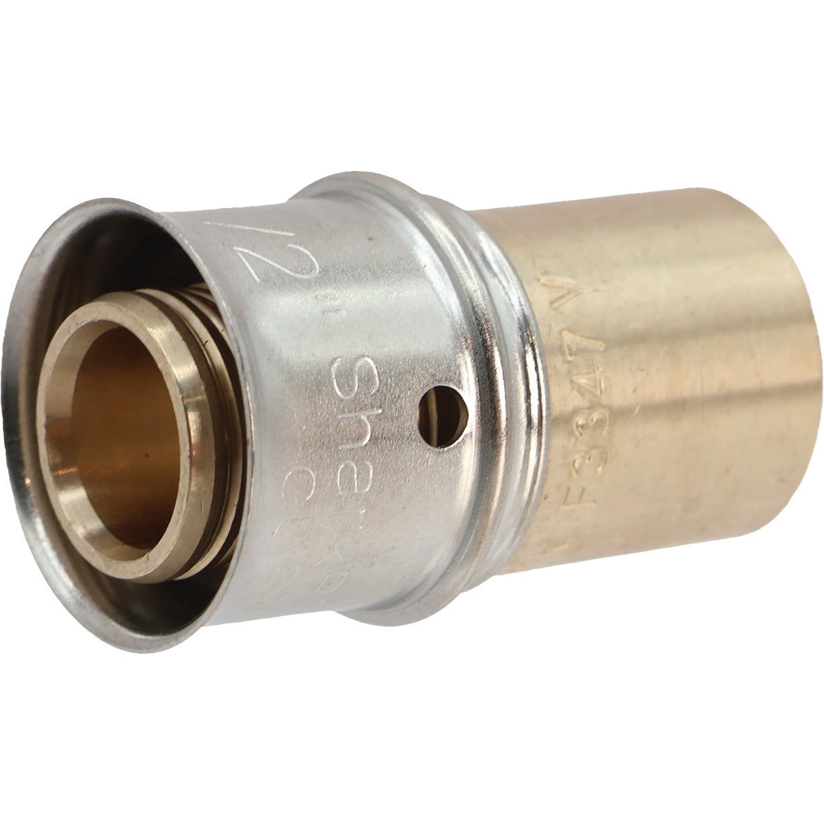 SharkBite 1/2 In. x 1/2 In. Male PEX Press Brass Sweat Adapter