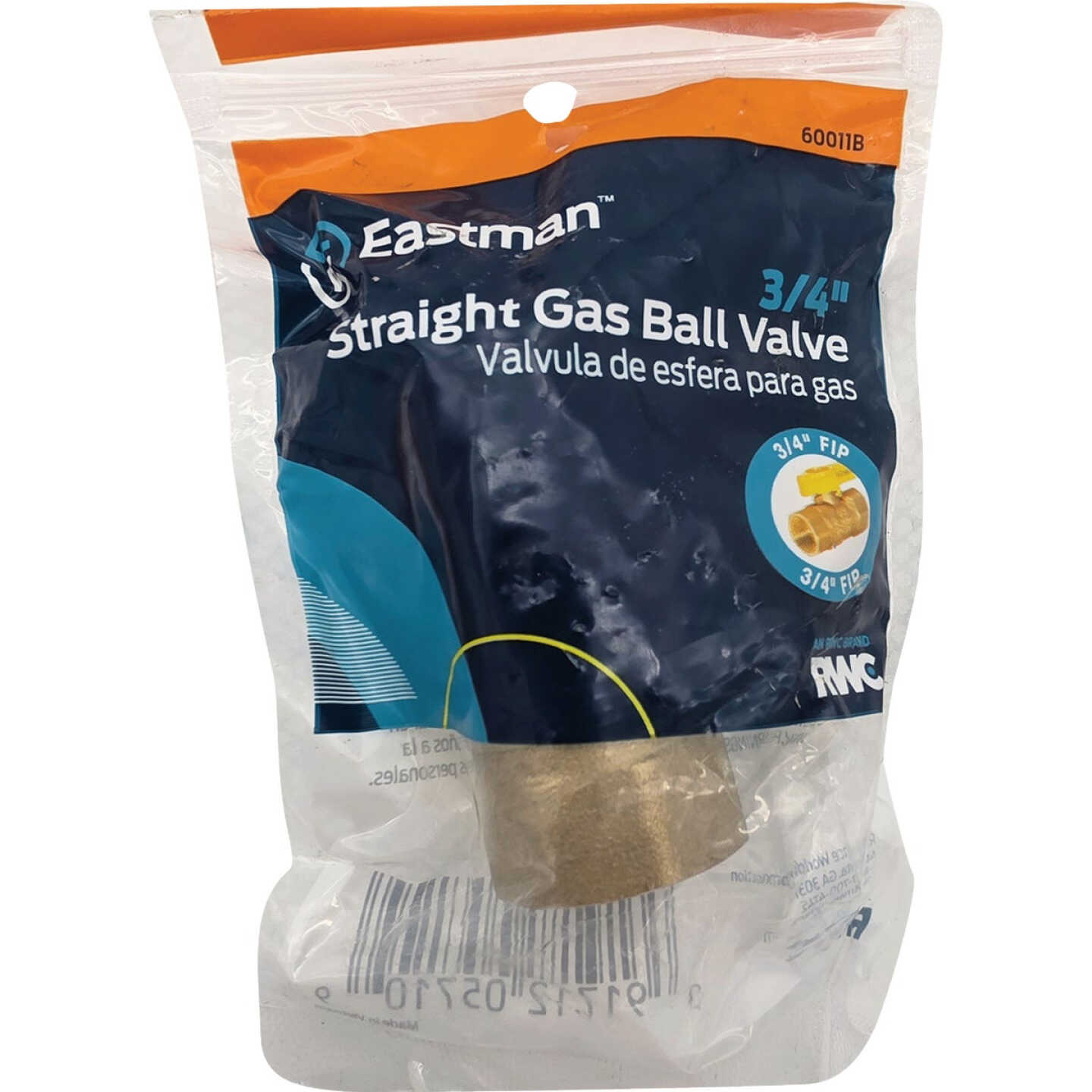 Eastman 3/4 In. FIP x 3/4 In. FIP Forged Brass Straight Gas Shutoff Valve Image 1