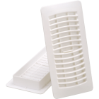 Imperial 4 In. x 10 In. White Plastic Louvered Floor Register Image 1