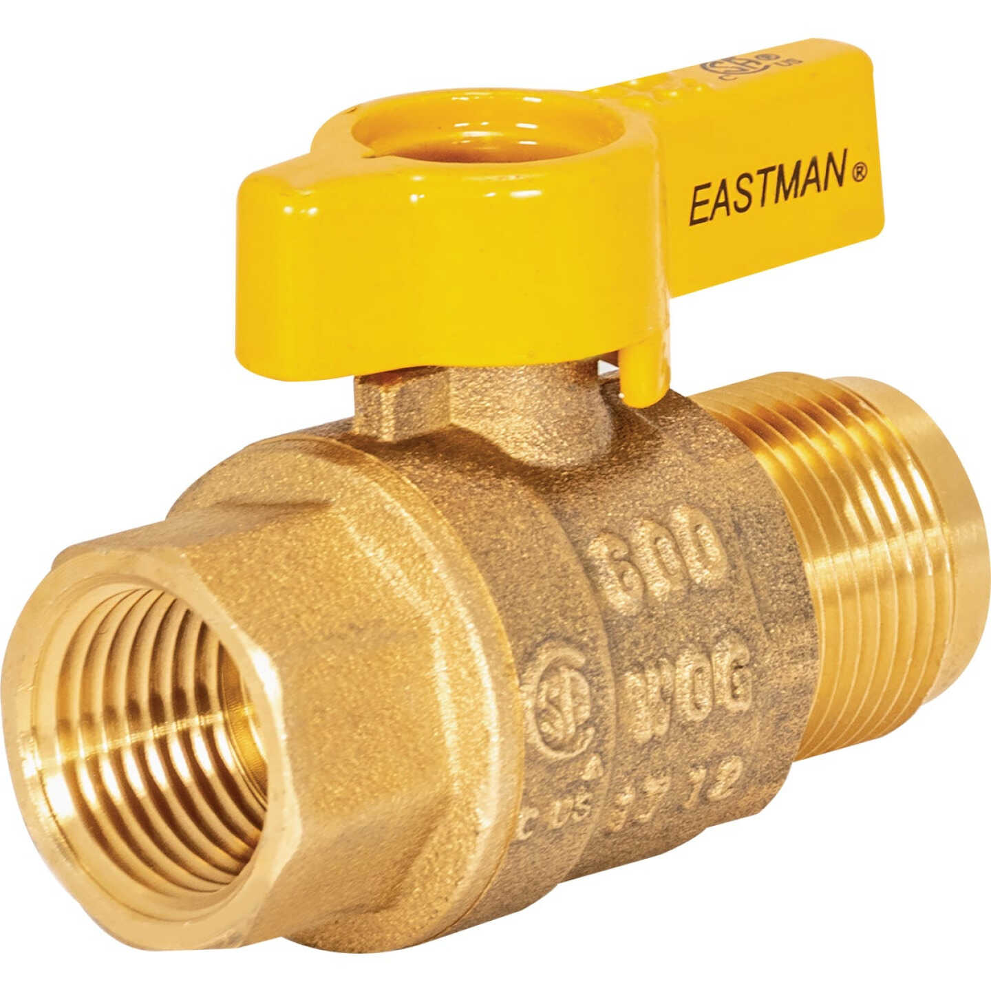 Eastman 5/8 In. OD Male Flare x 1/2 In. FIP Gas Valve Image 1