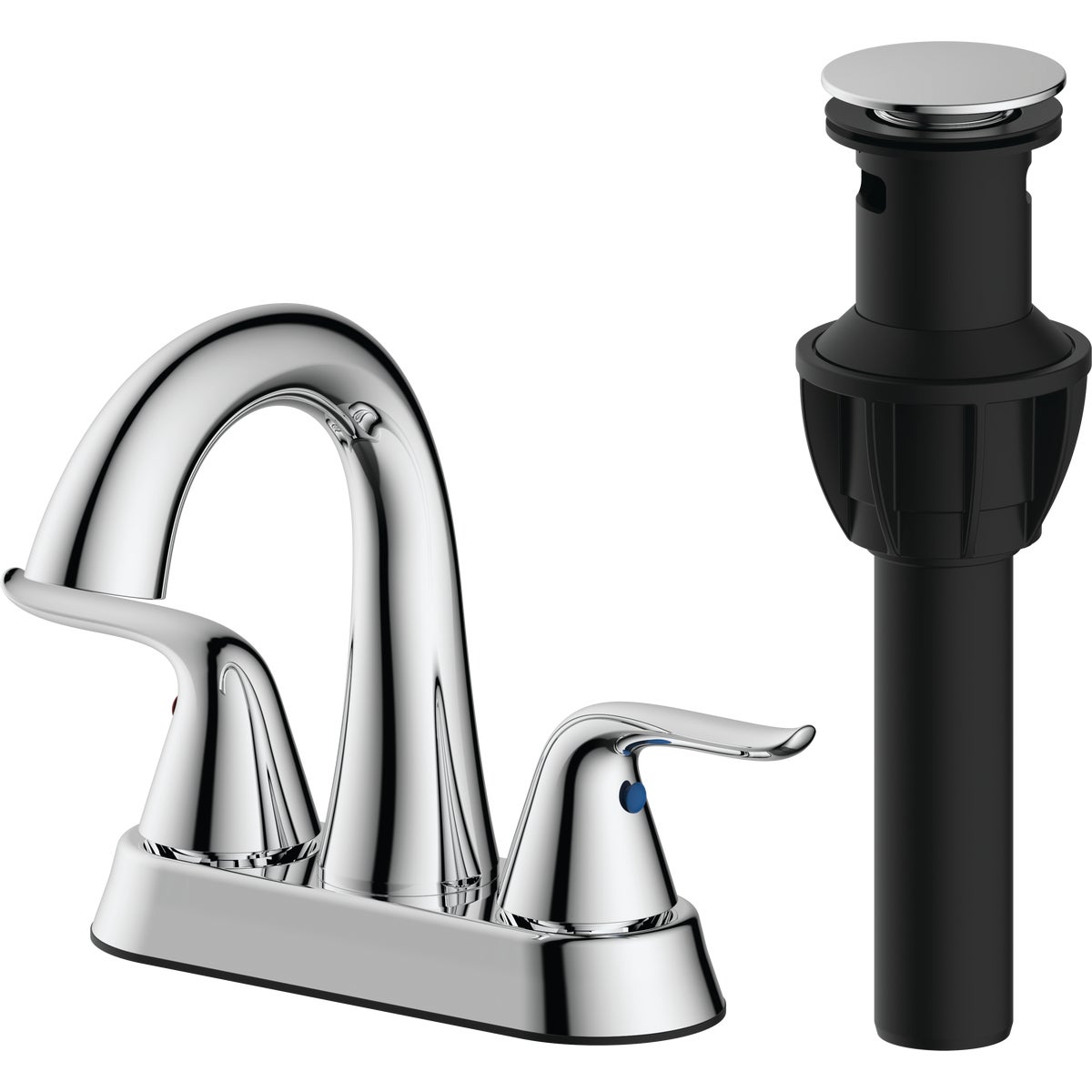 Style Built Heritage Brushed Nickel 2-Handle Bathroom Faucet with Popup