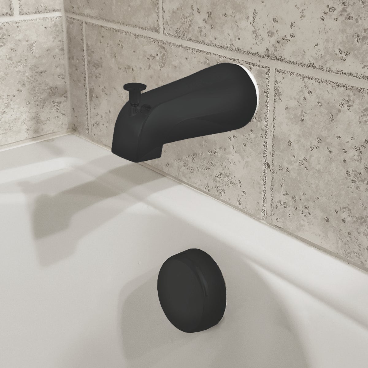 Danco Universal Matte Black Tub Spout with Diverter Image 2