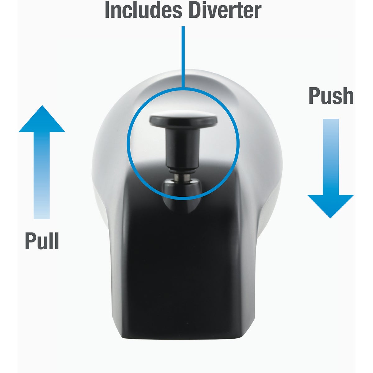 Danco Universal Matte Black Tub Spout with Diverter Image 6
