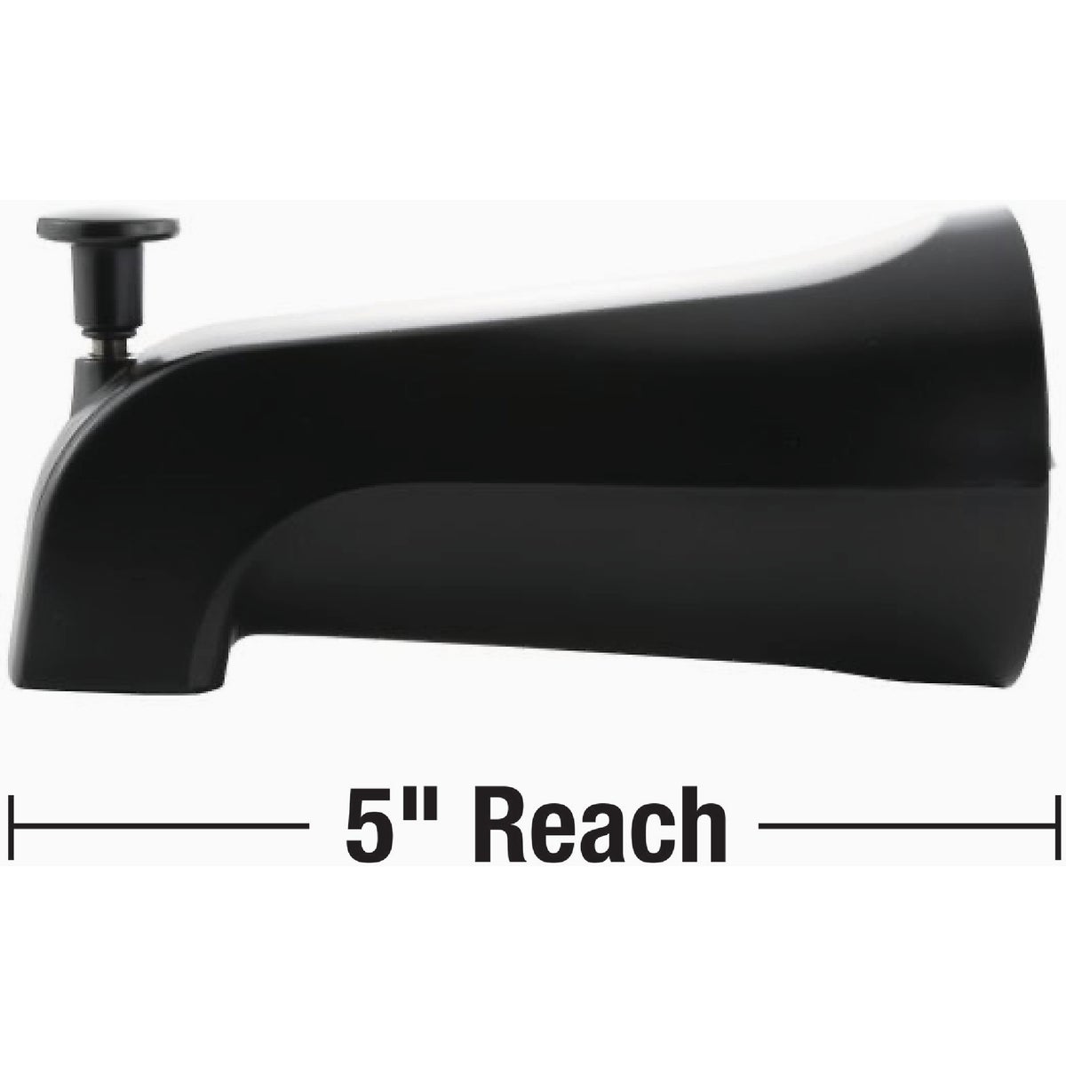 Danco Universal Matte Black Tub Spout with Diverter Image 7
