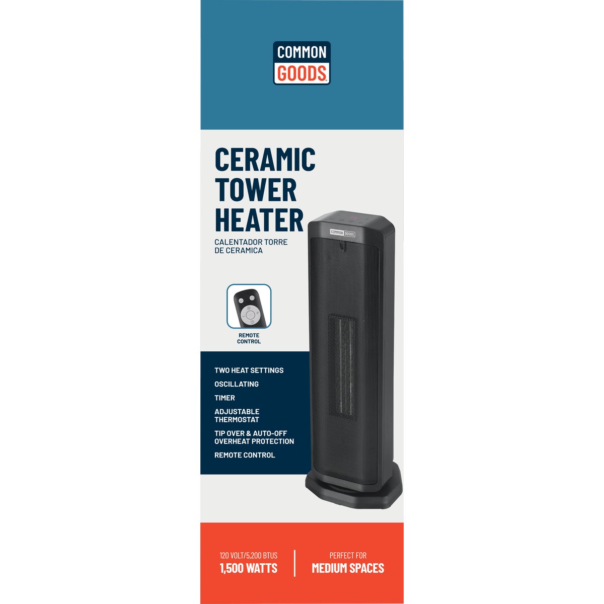 Home Impressions 1500W 120V Tower Ceramic Space Heater Image 2