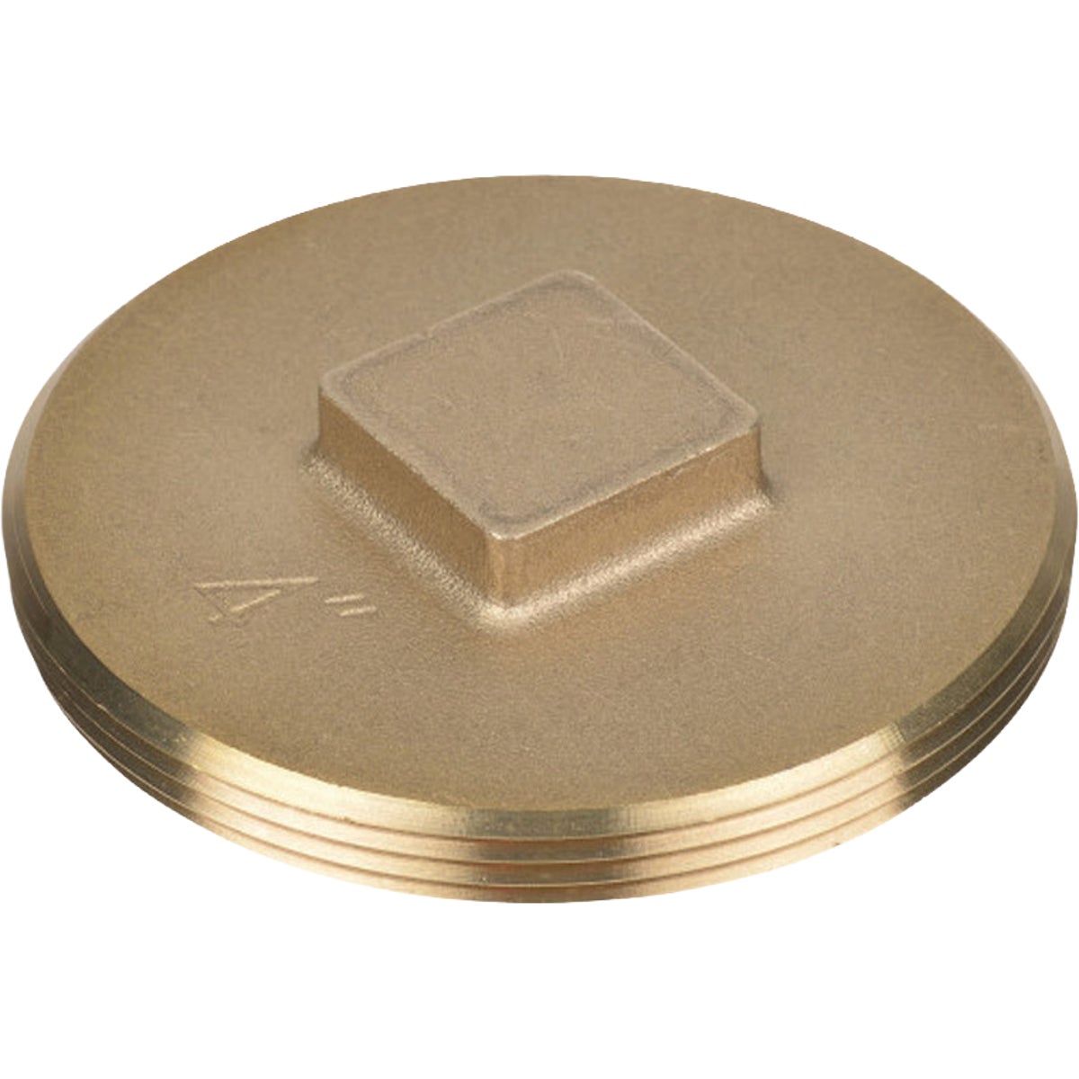 Oatey 4 In. Raised Head Brass Plug