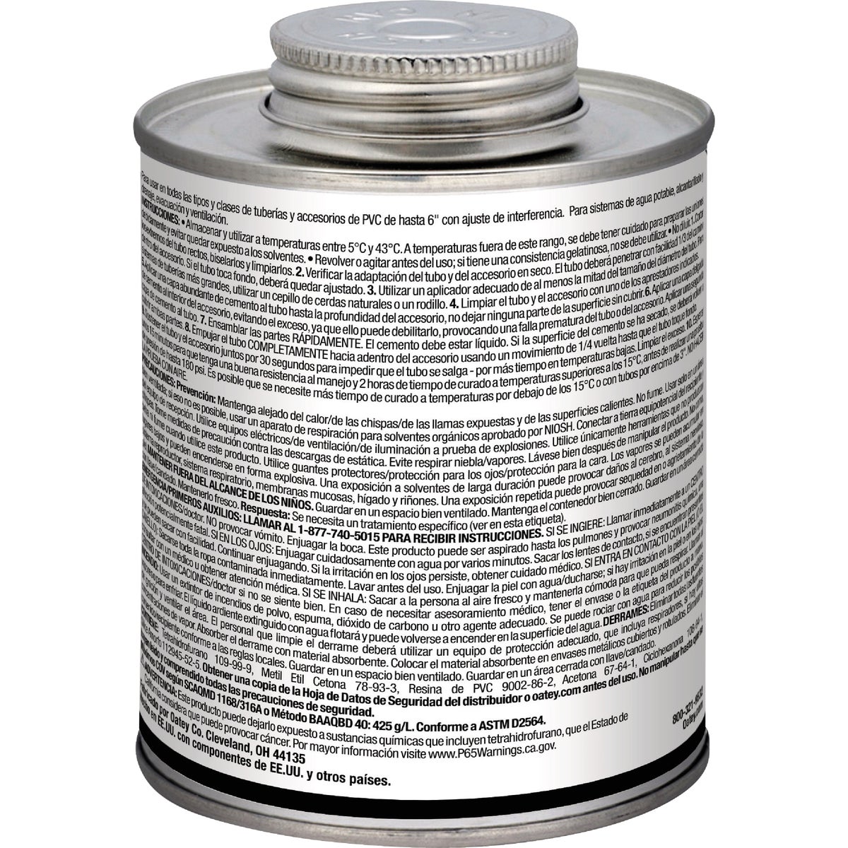 Oatey 16 Oz. Low Voc Medium Bodied Clear PVC Cement Image 2