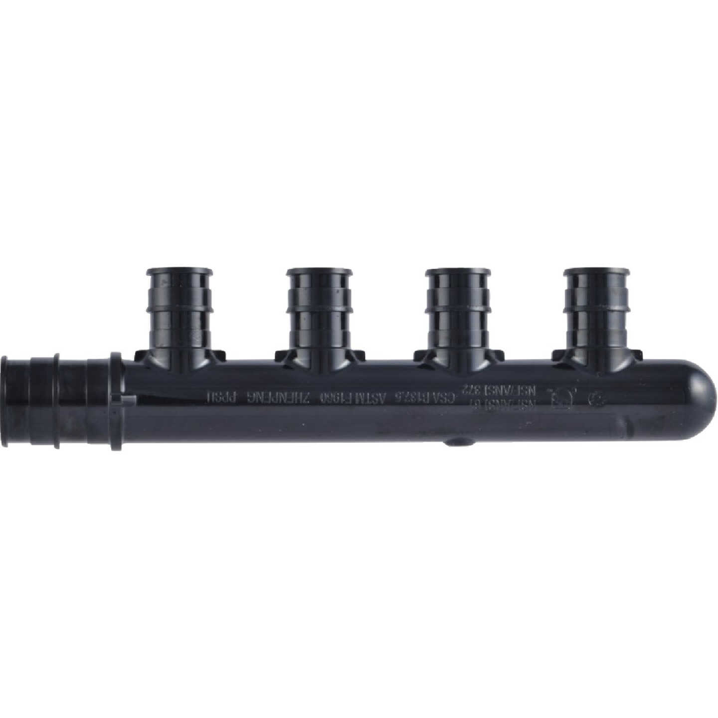 SharkBite 3/4 In. Closed Trunk x 1/2 In. Branches Poly PEX-A 4-Branch Multi Port Tee Fitting Image 3