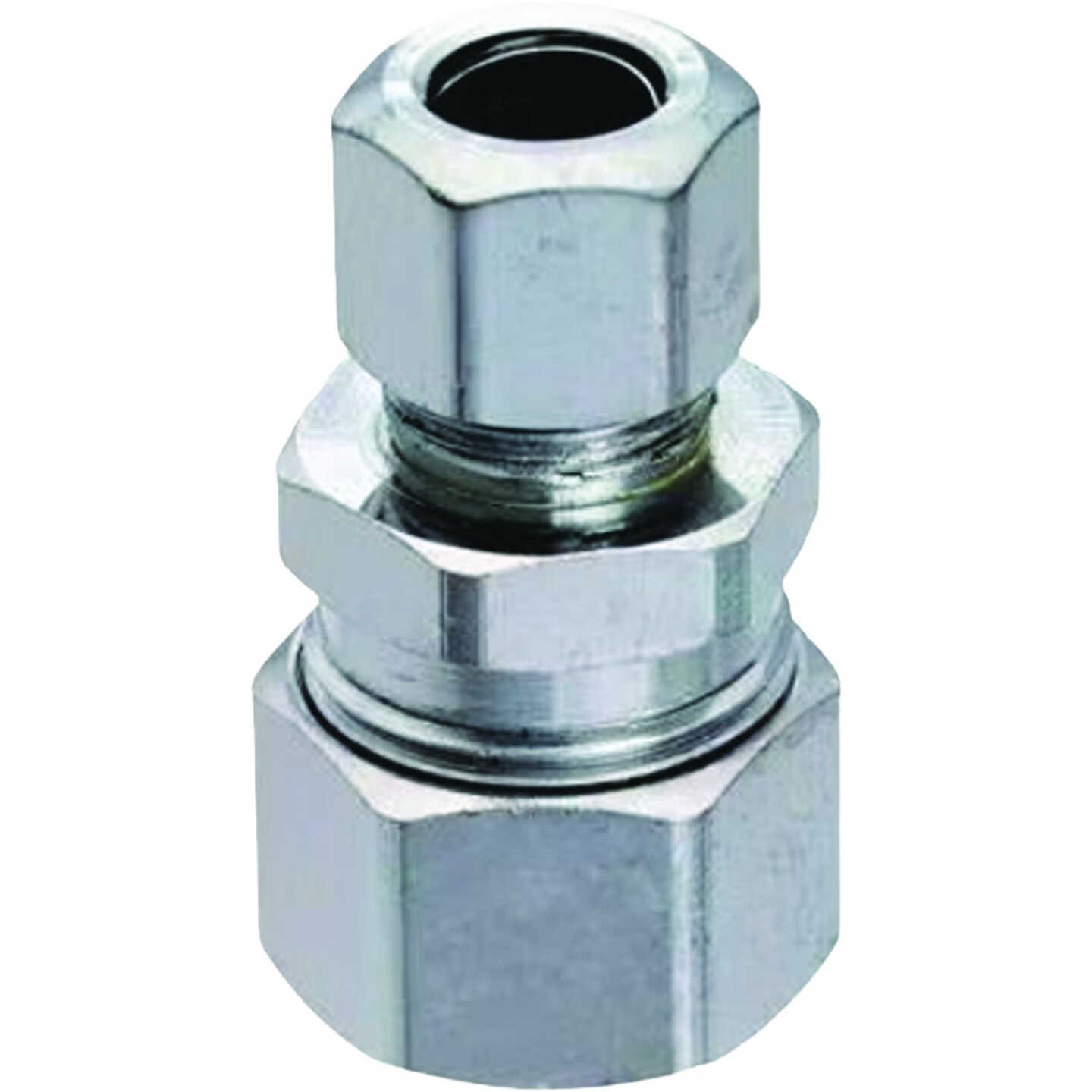 Plumb Pak 1/2 In. Copper x 3/8 In. OD Brass Compression Straight Connector Image 1