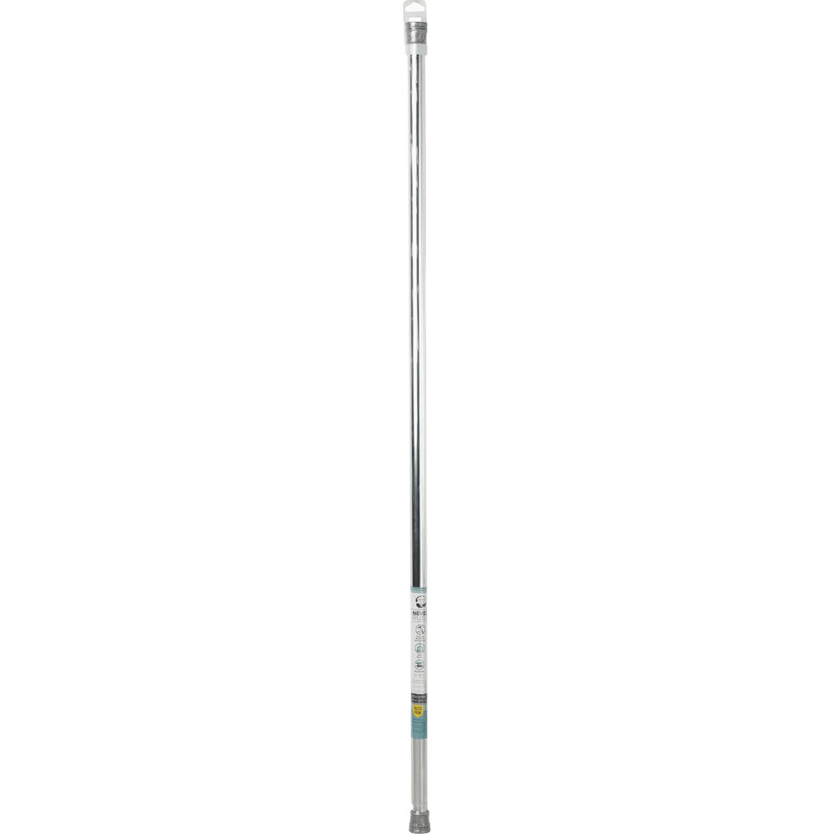 Zenith Zenna Home Straight 52 In. to 86 In. Adjustable Tension Shower Rod in Chrome Image 2