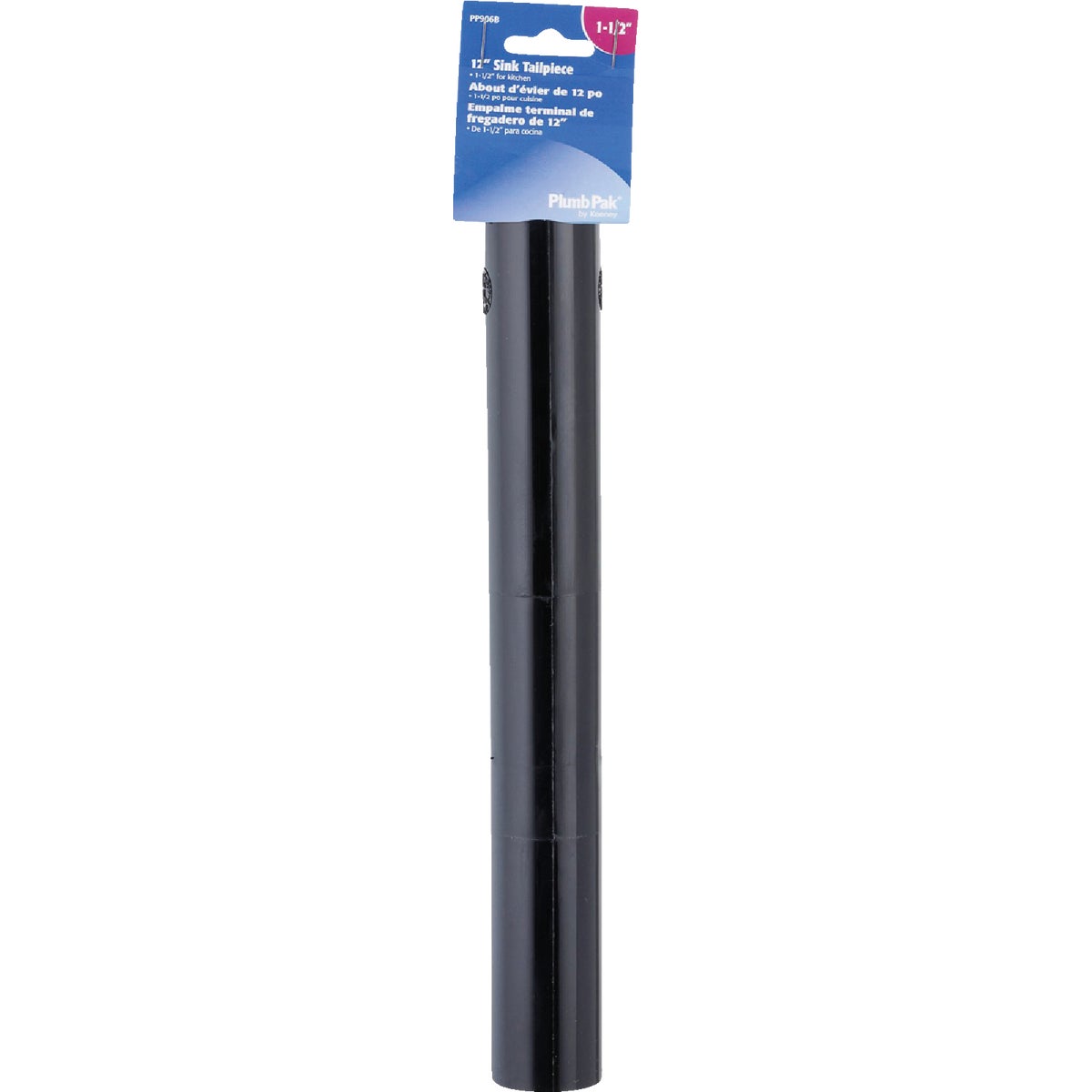 Plumb Pak 1-1/2 In. OD x 12 In. Black Plastic Tailpiece