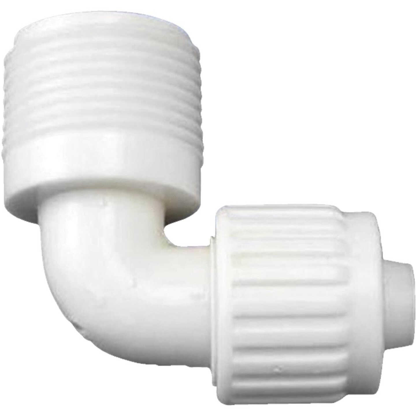 Flair-It 1/2 In. PEX x 3/4 In. MPT Plastic Compression Male PEX Elbow Image 1