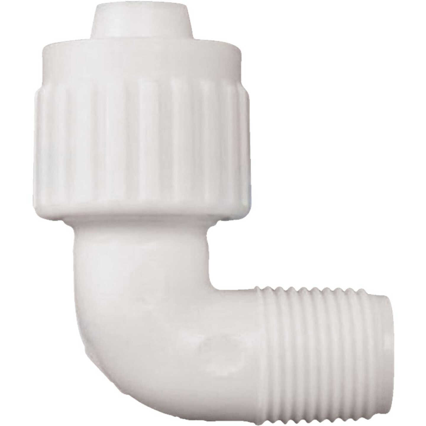 Flair-It 1/2 In. PEX x 3/8 In. MPT Plastic Compression Male PEX Elbow Image 1