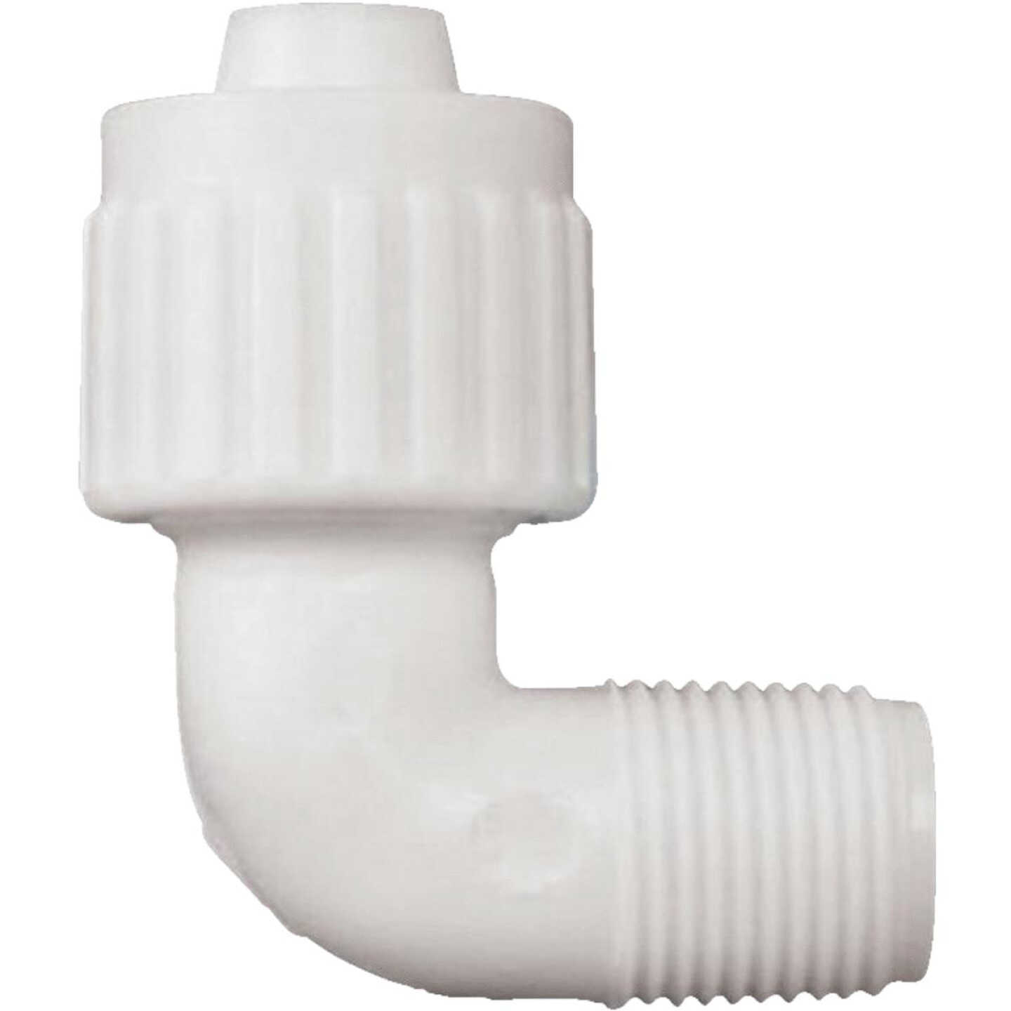 Flair-It 3/8 In. PEX x 1/2 In. MPT Plastic Compression Male PEX Elbow Image 1