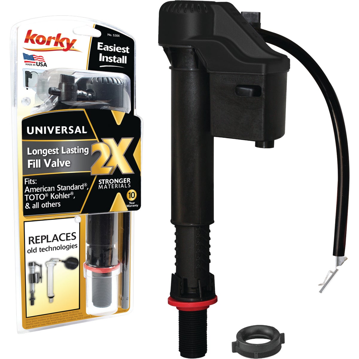 Korky 2X Long Life Universal Toilet Fill Valve