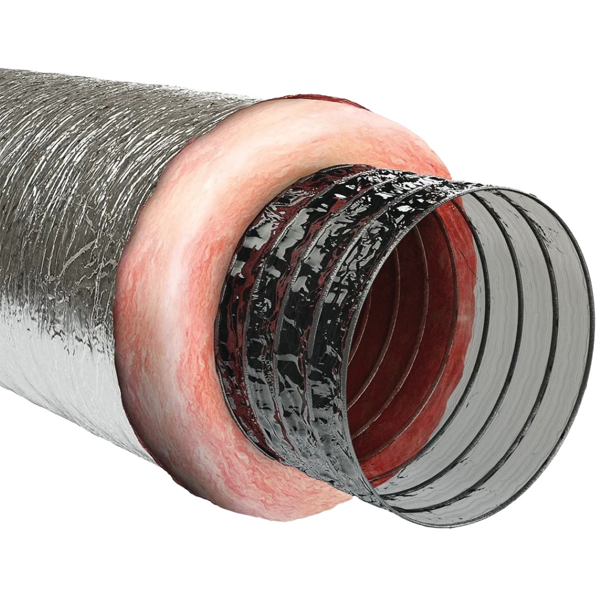 Imperial 12 In. I.D. x 25 Ft. R6.0 Silver Jacket Flexible Insulated Ducting