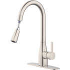 Home Impressions 1-Handle Pull-Down Kitchen Faucet, Brushed Nickel Image 2