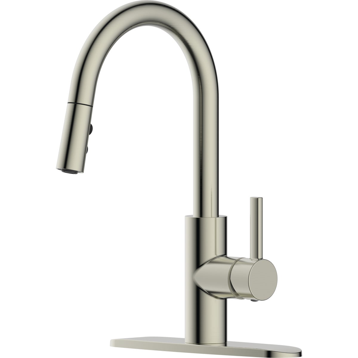 Style Built Heritage 1-Handle Kitchen Faucet, Brushed Nickel