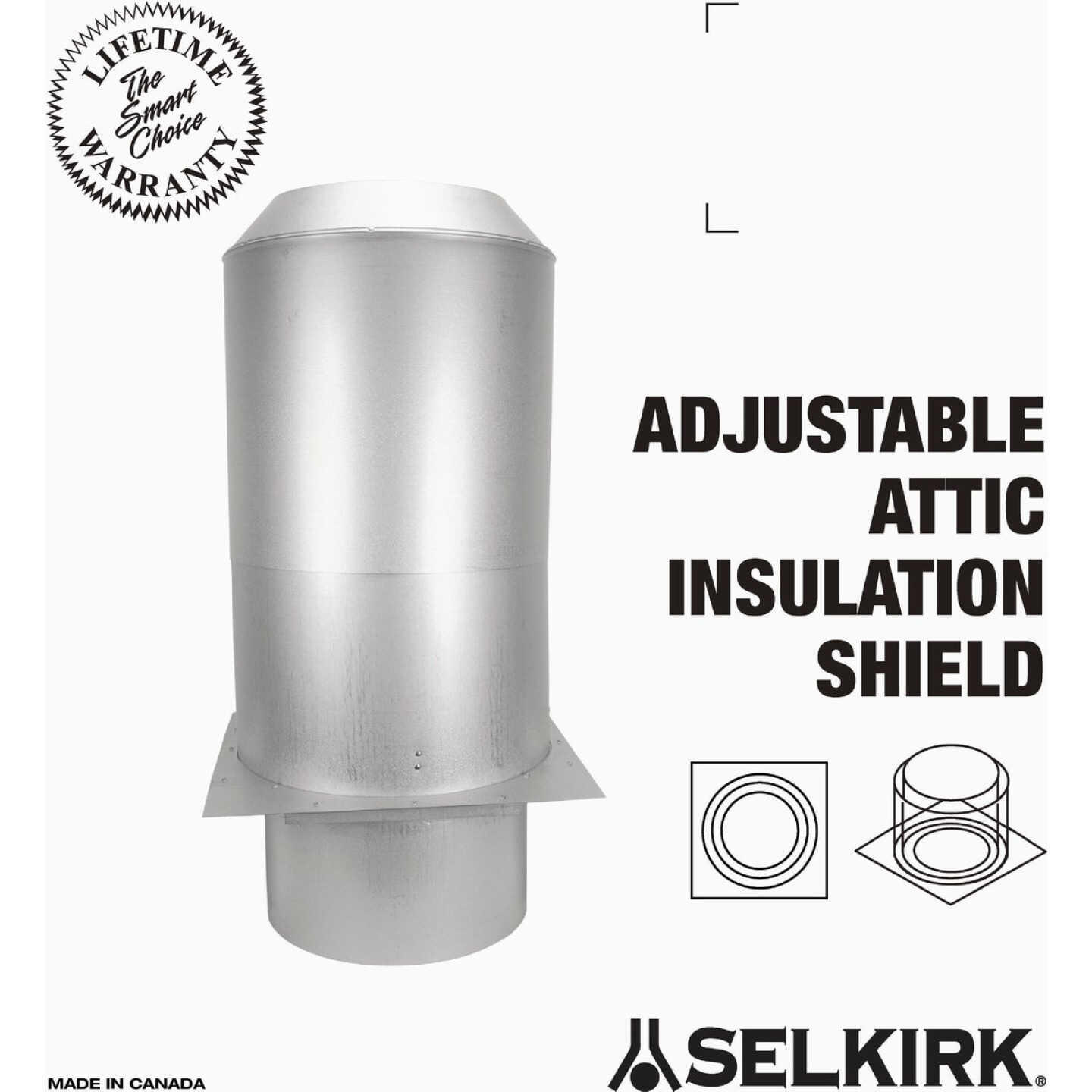 SELKIRK Sure-Temp 6 In. Adjustable Attic Insulation Shield Image 2