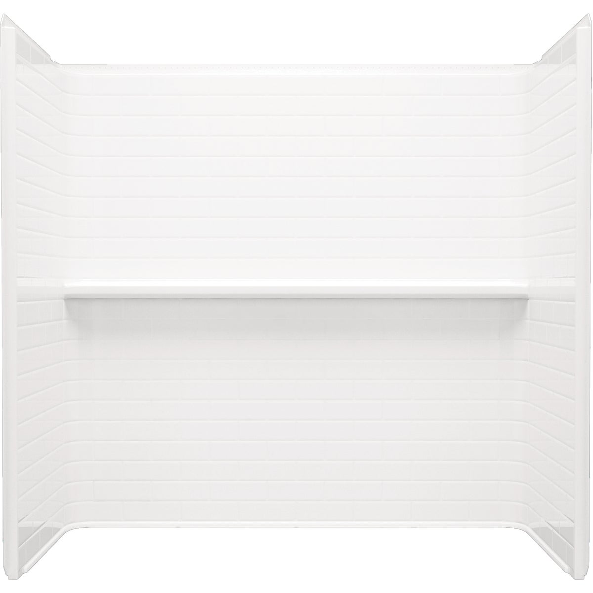 Sterling Traverse 60-1/8 In. L X 33-1/4 In. W x 58-1/4 In. H 4-Piece Tub & Shower Wall Set in White