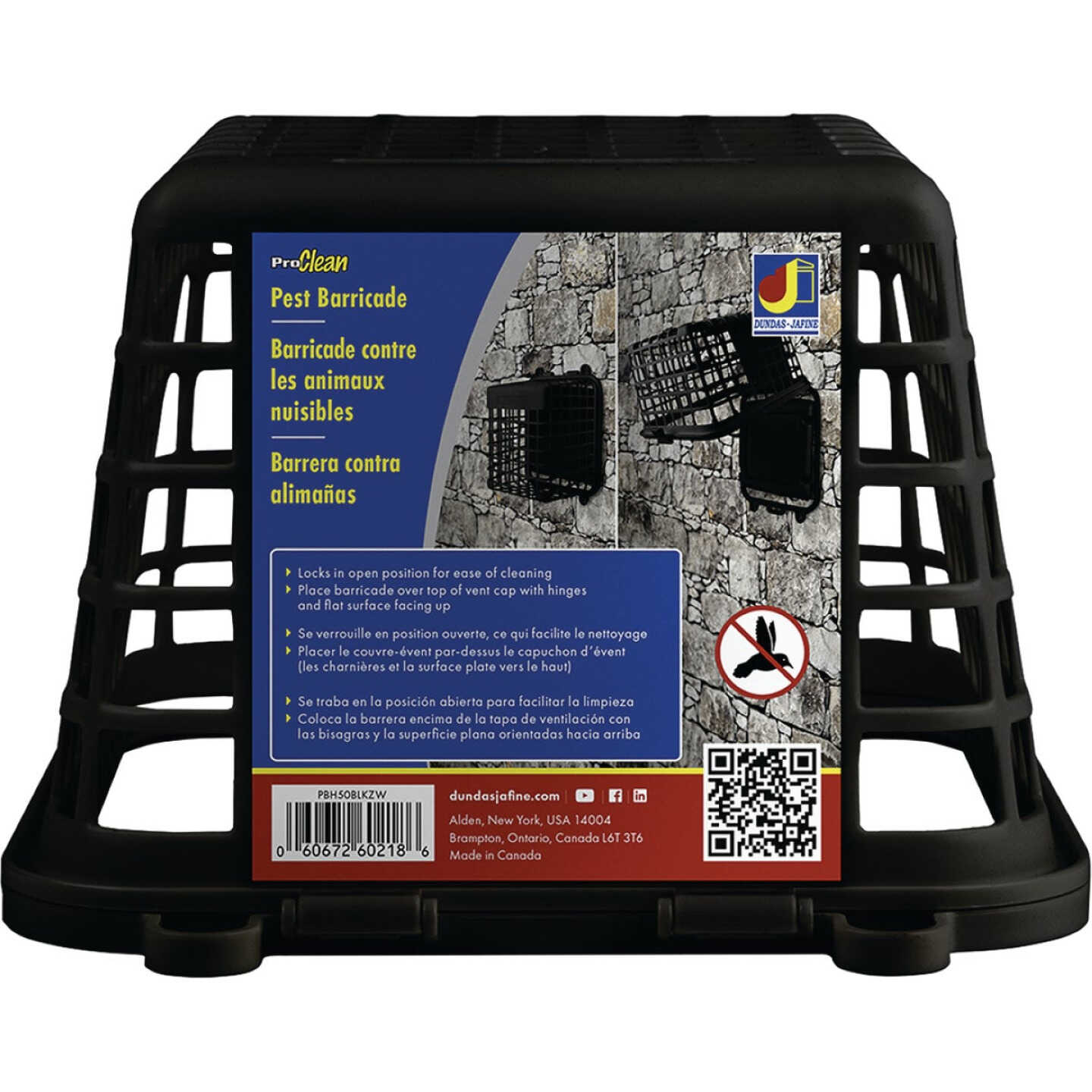 Dundas Jafine ProClean Plastic Pest Barricade Vent Guard, Black Image 2