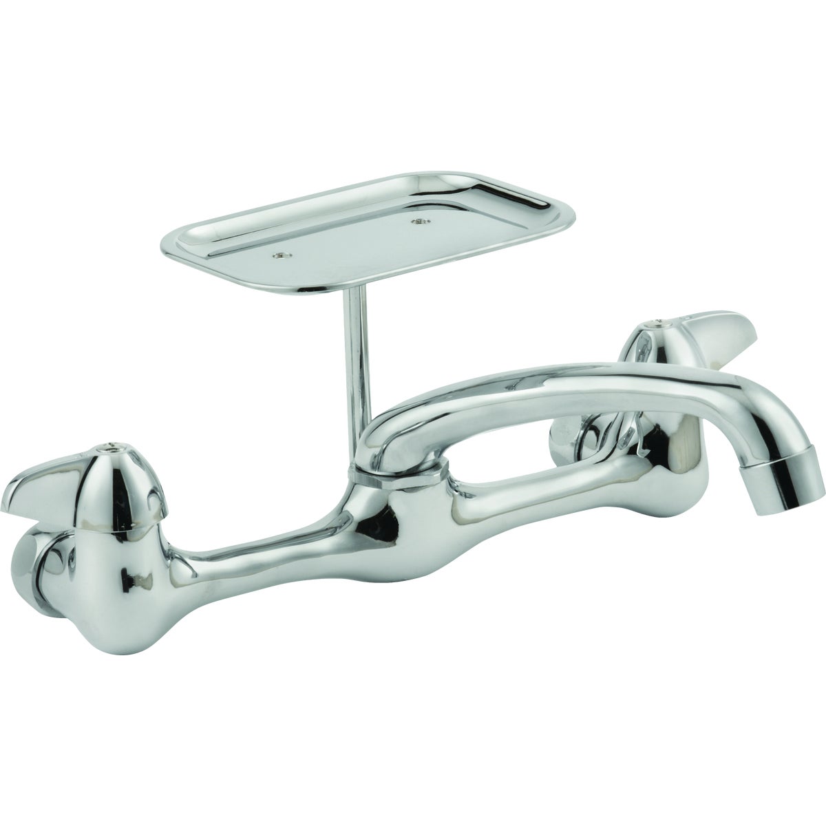 Homepointe 2-Handle Wall Mount Kitchen Faucet, Chrome