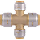 SharkBite 3/4 In. x 3/4 In. x 1/2 In. x 1/2 In. Push-to-Connect Brass Cross Tee Fitting Image 4