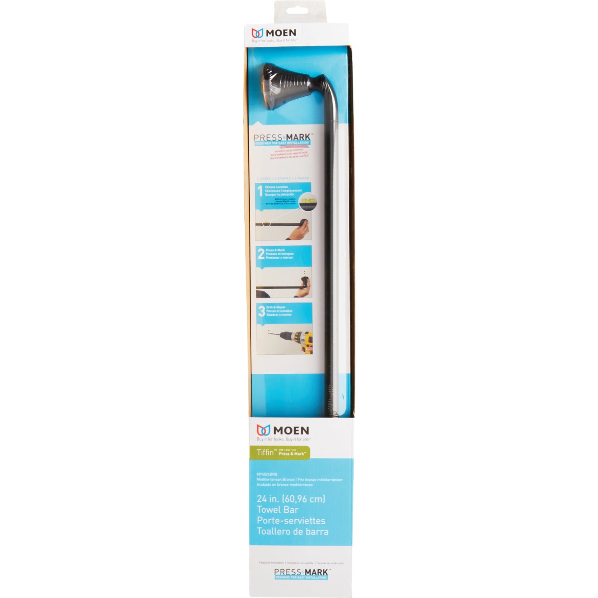 Moen Tiffin 24 In. Towel Bar, Mediterranean Bronze  Image 3