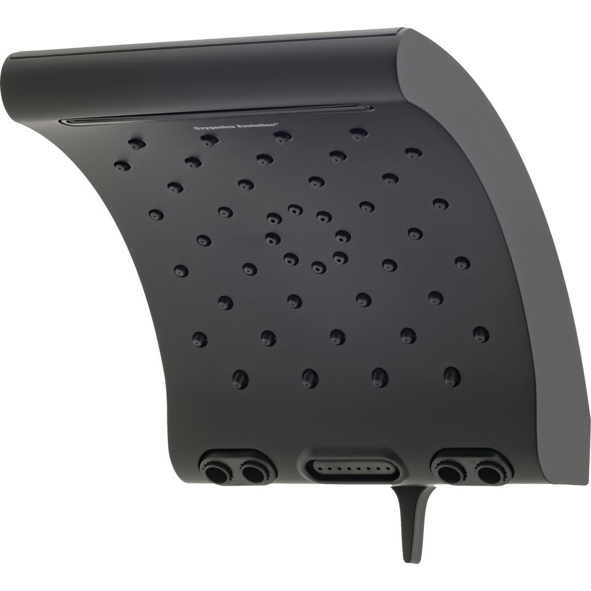 Oxygenics Evolution 5-Spray 1.8 GPM Rain Showerhead, Matte Black