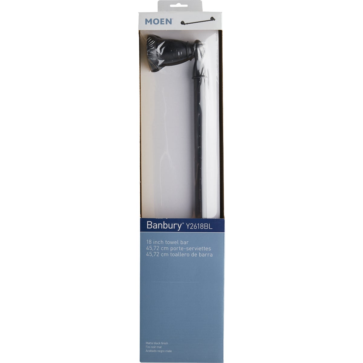 Moen Banbury 18 In. Towel Bar, Matte Black Image 2