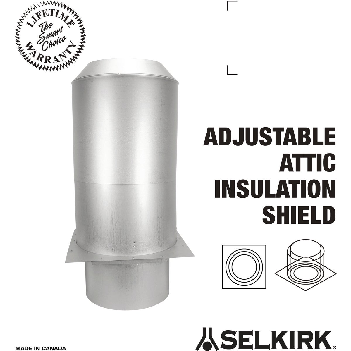 SELKIRK Sure-Temp 8 In. Adjustable Attic Insulation Shield Image 2