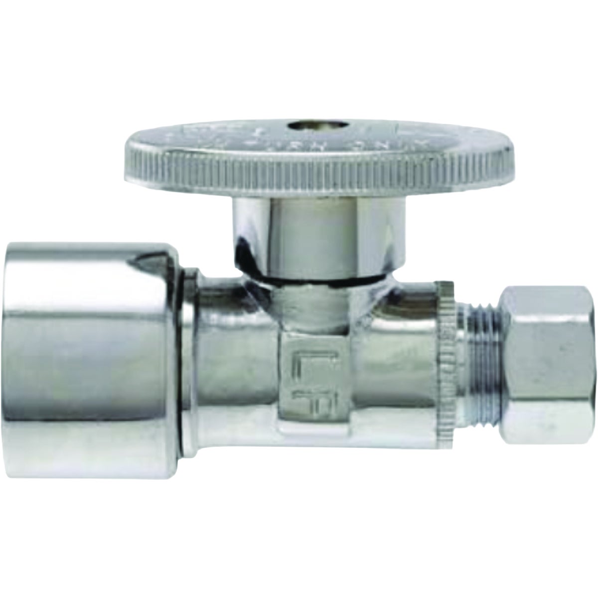 Master Plumber 5/8 In. OD Quick Lock x 3/8 In. OD. Compression Chrome Straight Push Fit Valve Image 1