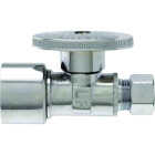 Master Plumber 5/8 In. OD Quick Lock x 3/8 In. OD. Compression Chrome Straight Push Fit Valve Image 1