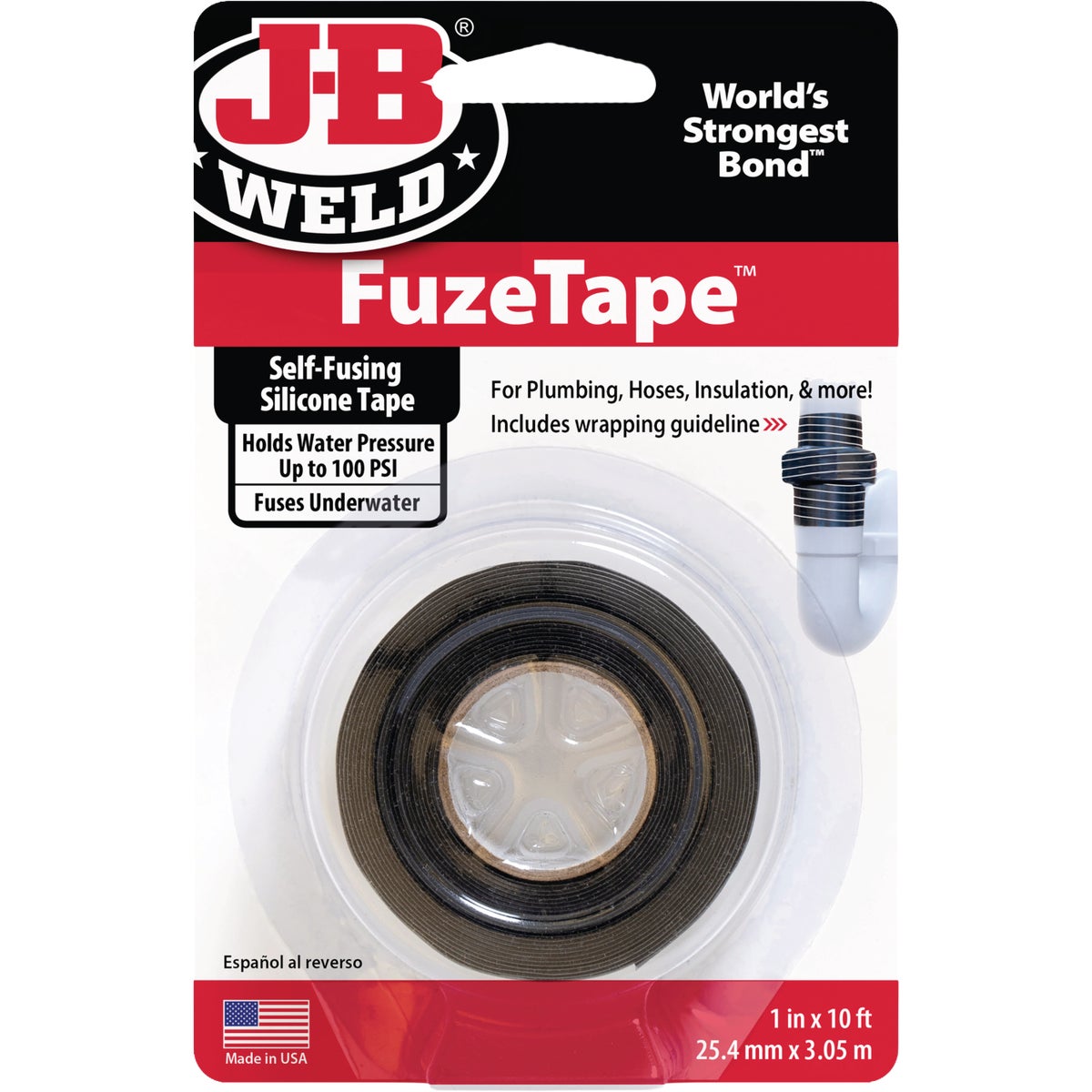 J-B Weld FuzeTape 10 Ft. Self-Fusing Silicone Tape