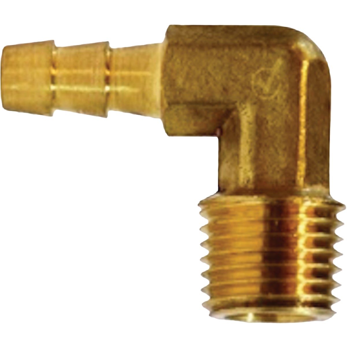 Anderson Metals 3/8 In. Barb x 1/4 In. MPT Brass Hose Elbow