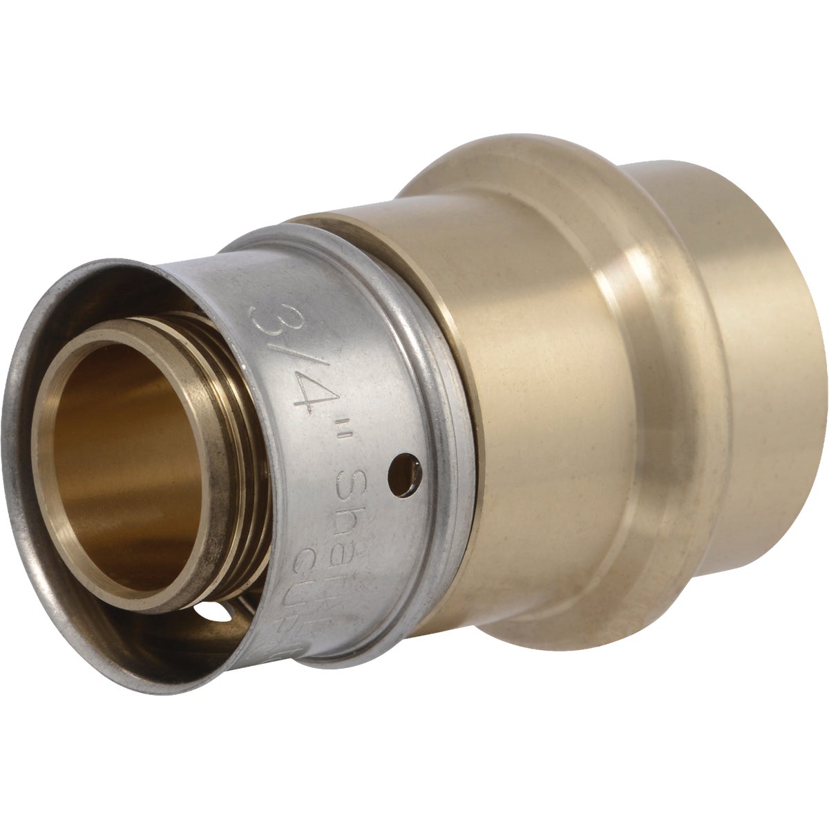 SharkBite 3/4 In. x 3/4 In. CU Press Brass Adapter