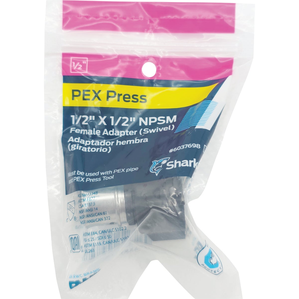 SharkBite 1/2 In. FNPT PEX Press Poly Swivel Adapter Image 2