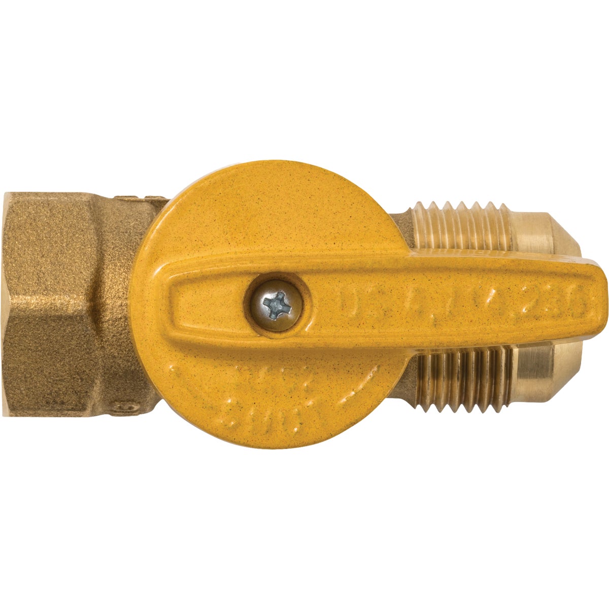 Brass 15/16 In. FL x 1/2 In. FIP Brass Gas Valve Image 3