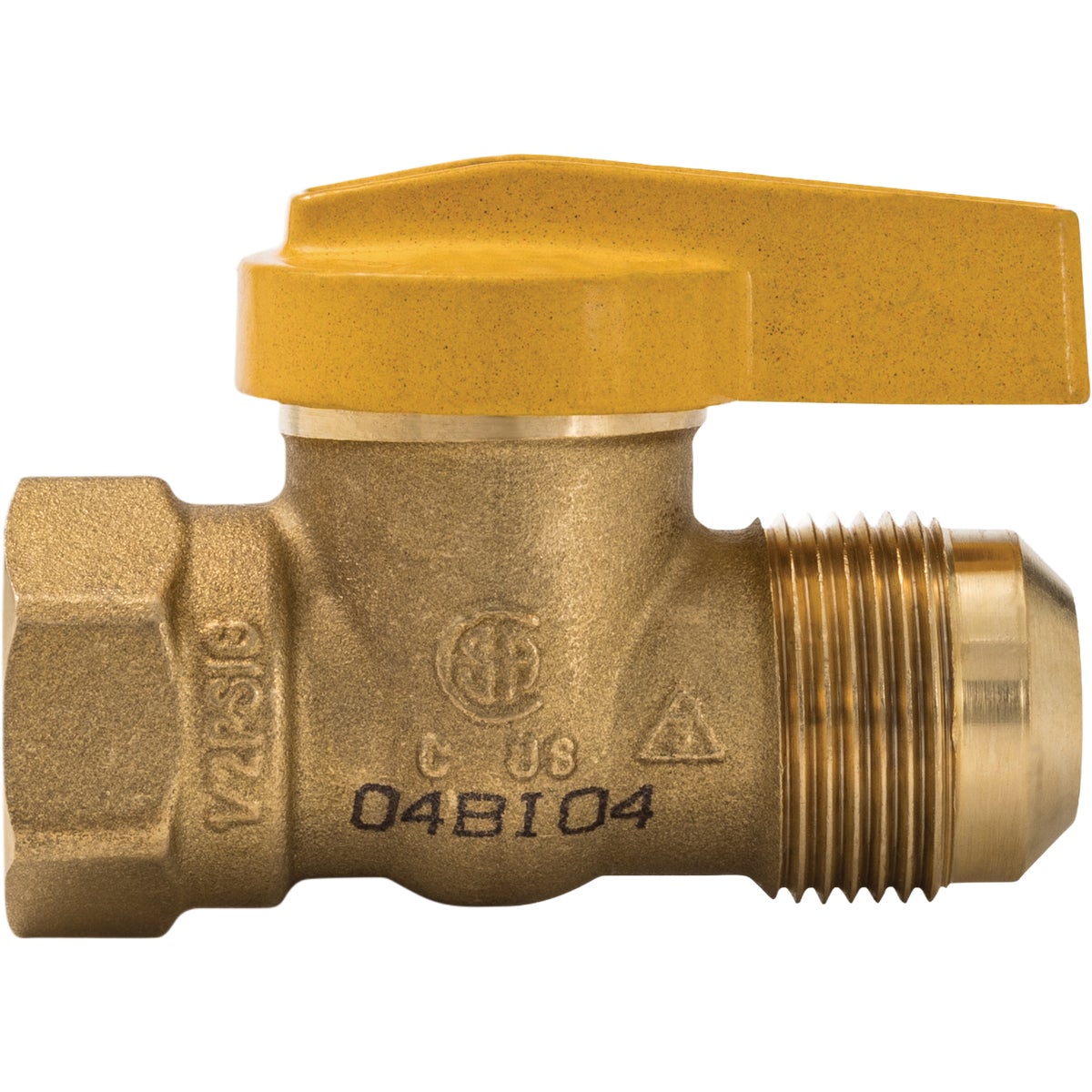 Brass 15/16 In. FL x 1/2 In. FIP Brass Gas Valve Image 2