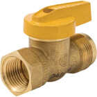 Brass 15/16 In. FL x 1/2 In. FIP Brass Gas Valve Image 1