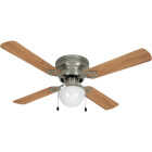 Home Impressions Neptune 42 In. Brushed Nickel Ceiling Fan with Light Kit Image 1