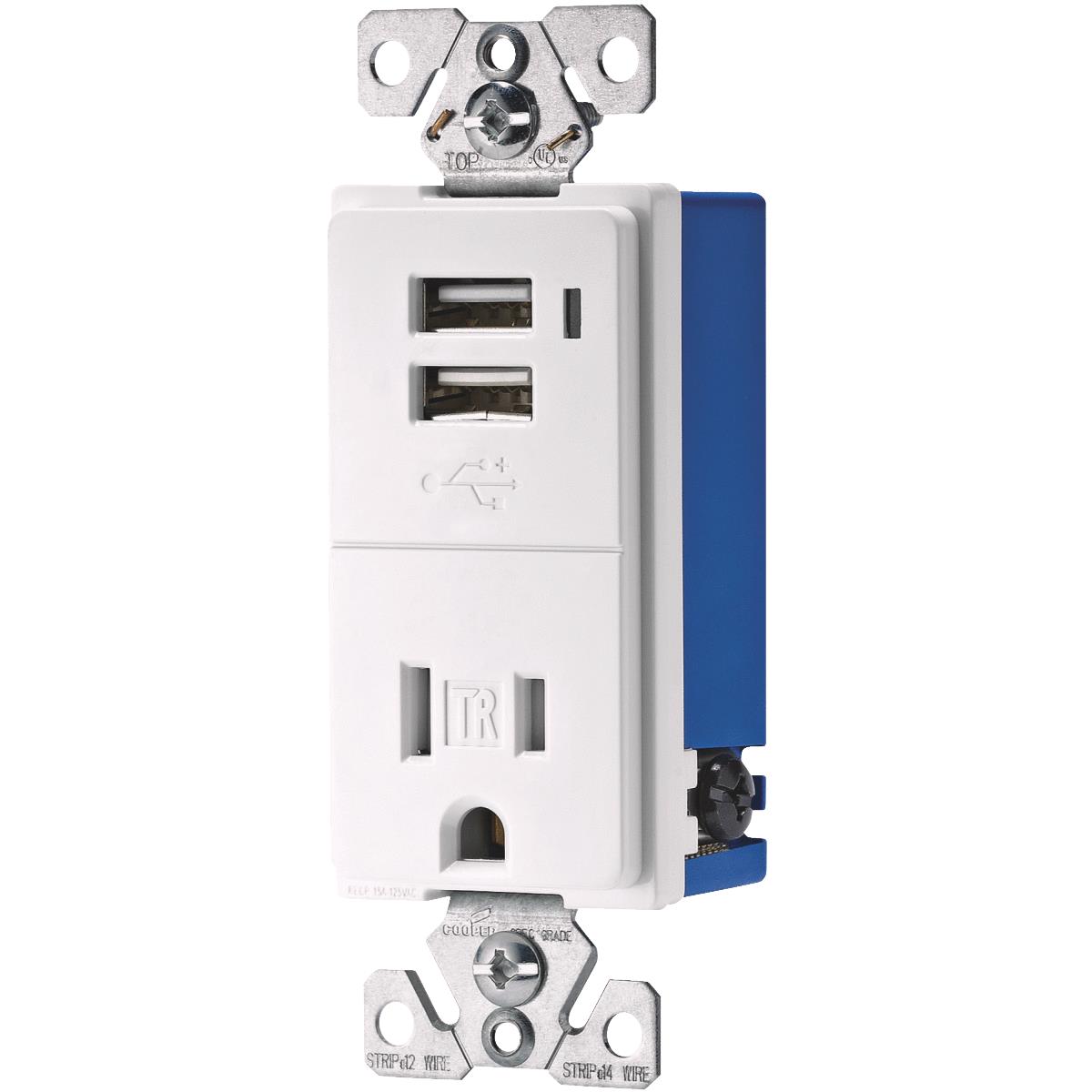 700MA WHITE USB/OUTLET