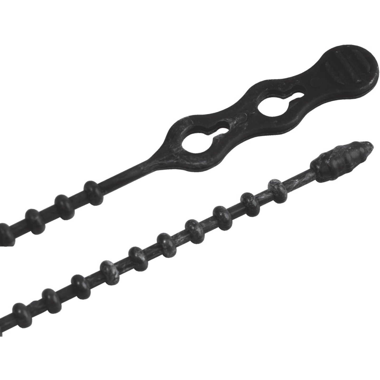 Gardner Bender Beadle Wrap 8 In. x 1/4 In. Black Flexible Plastic Cable Tie (15-Pack) Image 1