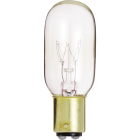 Satco 15W Clear Bayonet Base T7 Incandescent Tubular Appliance Light Bulb Image 1