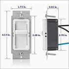 Leviton Decora SureSlide Incandescent/Halogen/LED White Slide Dimmer Switch Image 6
