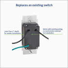 Leviton Decora SureSlide Incandescent/Halogen/LED White Slide Dimmer Switch Image 4