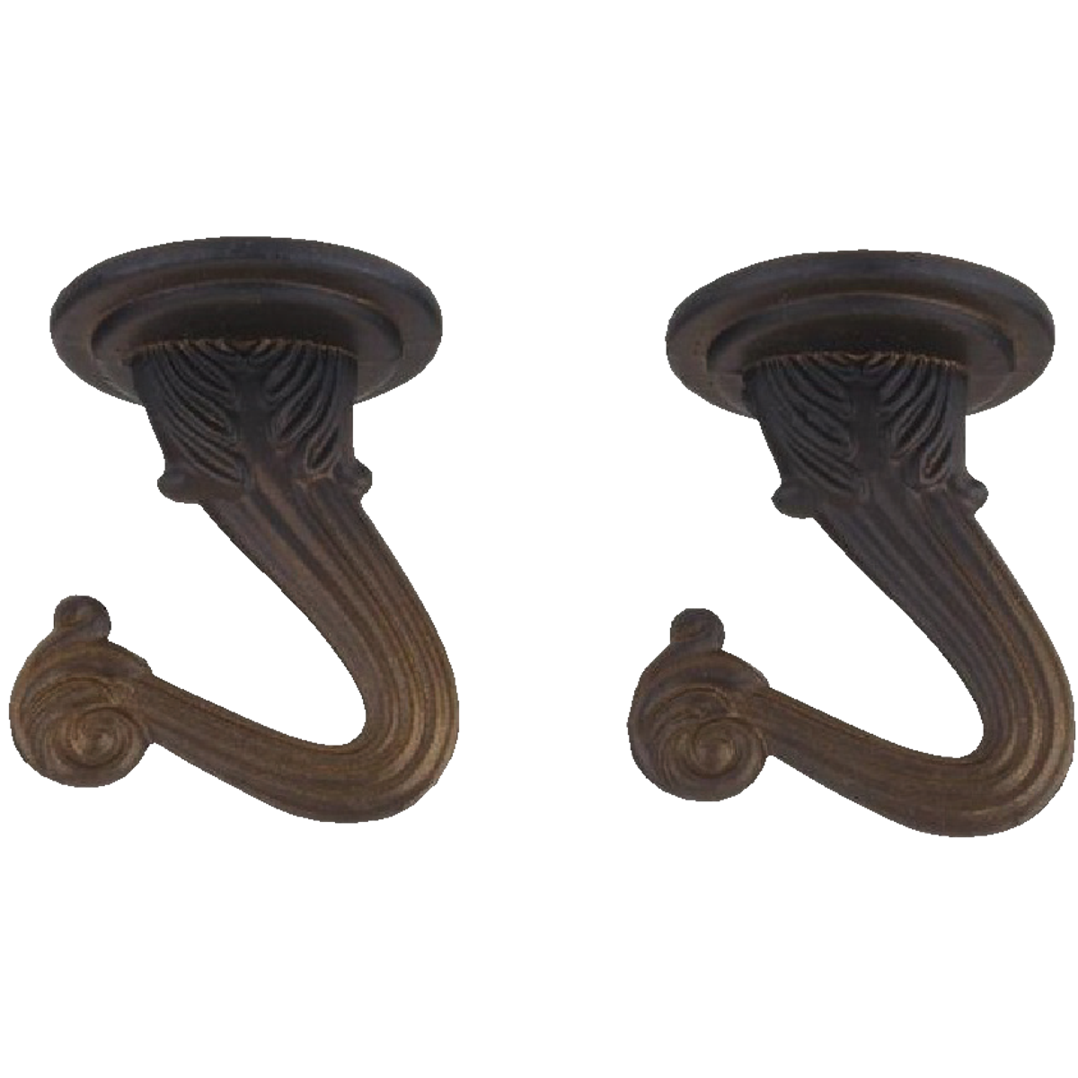 Westinghouse 1-1/2 In. Oil Rubbed Bronze Steel Swag Hook (2-Pack) Image 1