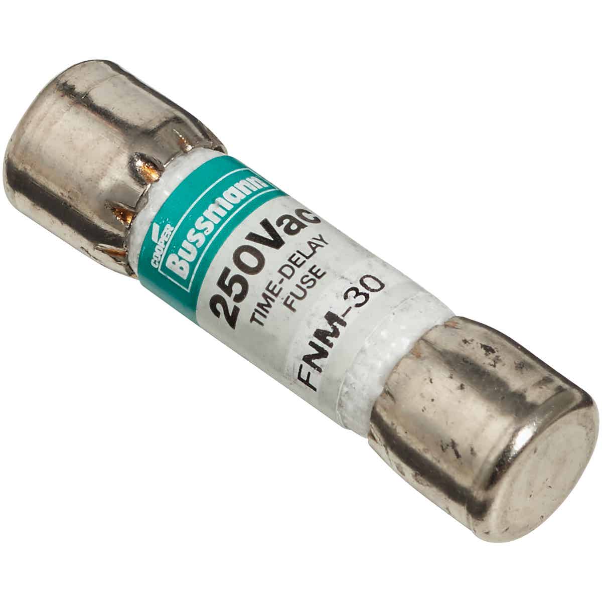 Bussmann 30A Fusetron FNM Cartridge General Purpose Time Delay Cartridge Fuse (2-Pack) Image 3